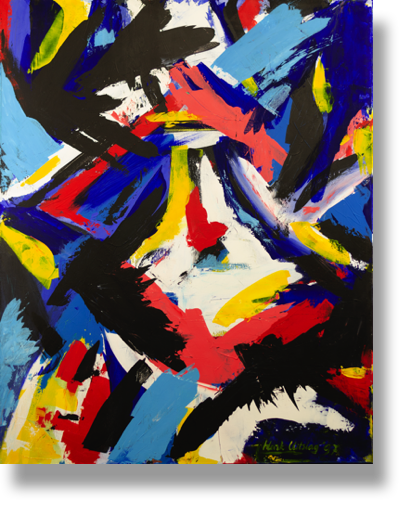 "Abstracte compositie 3 1997"
Acryl on canvas
80 x 100 cm